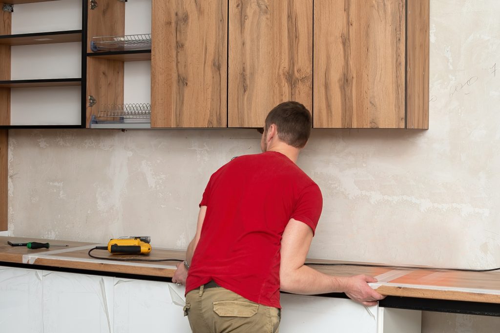 Custom furniture concept, home improvement, renovation